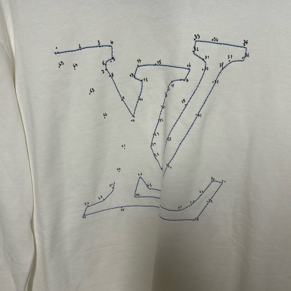 Louis Vuitton LV Stitch Print Embroidered Sweatshirt NWT
